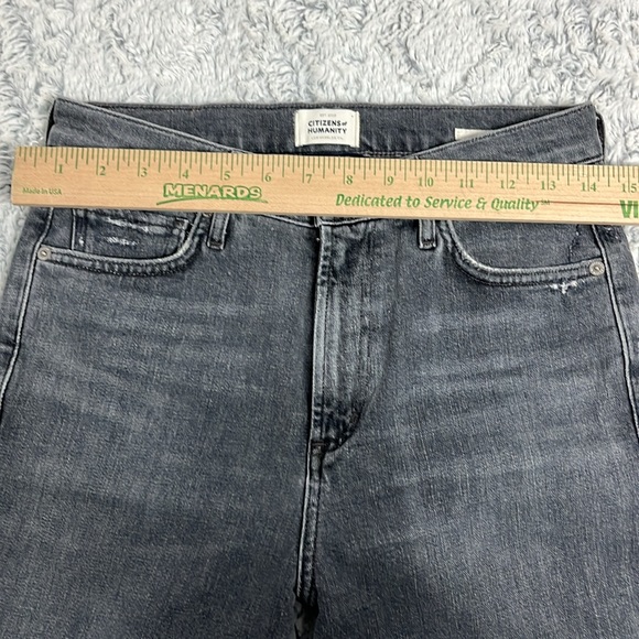 Citizens of Humanity Olivia High-Rise Slim ankle Leg Premium Denim Grey size 26 - Picture 4 of 11